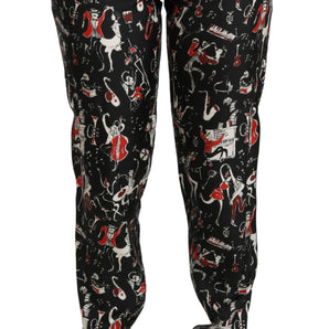 Dolce &amp; Gabbana Sleek Silk Slim-Fit Mid-Waist Pants