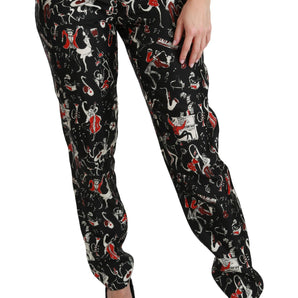 Dolce &amp; Gabbana Pantalones elegantes de seda y corte ajustado a media cintura