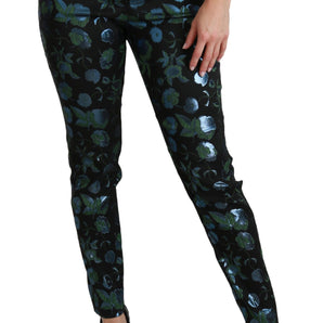 Dolce &amp; Gabbana Floral High Waist Skinny Trousers