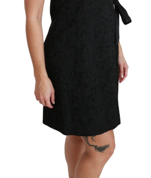 Dolce & Gabbana Elegant Black Jacquard Sheath Dress Dolce & Gabbana 
