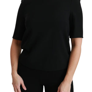 Dolce & Gabbana Elegant Black Stretch Blouse Top