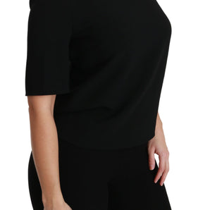 Dolce & Gabbana Elegant Black Stretch Blouse Top