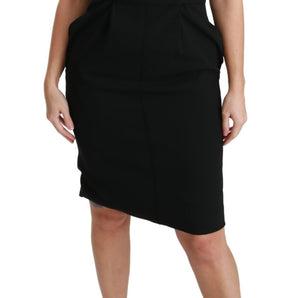 Dolce & Gabbana Elegant Knee-Length Sheath Dress in Black