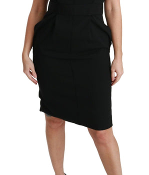 Dolce & Gabbana Elegant Knee-Length Sheath Dress in Black Dolce & Gabbana 