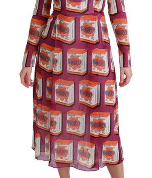 Dolce & Gabbana Elegant Bellezza Print Silk Maxi Dress Dolce & Gabbana 