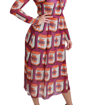 Dolce & Gabbana Elegant Bellezza Print Silk Maxi Dress Dolce & Gabbana 