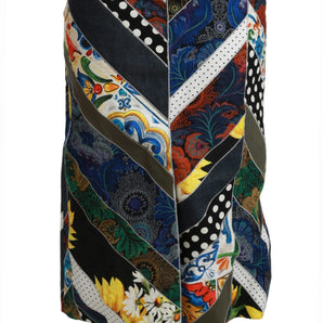 Dolce & Gabbana Elegant Geometric Print High-Waist Skirt