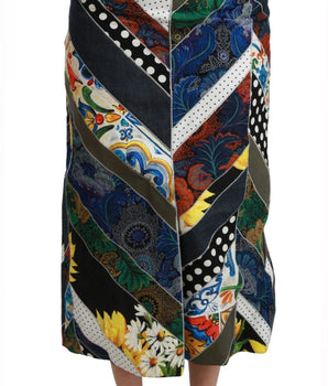 Dolce & Gabbana Elegant Geometric Print High-Waist Skirt Dolce & Gabbana 
