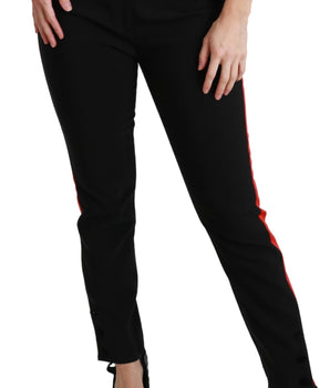 Dolce &amp; Gabbana Pantalones pitillo elegantes de cintura alta en negro