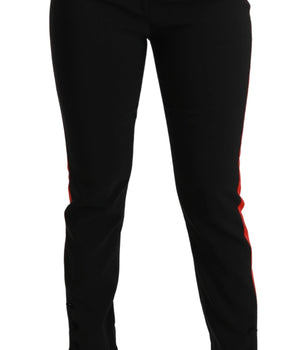 Dolce &amp; Gabbana Pantalones pitillo elegantes de cintura alta en negro