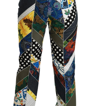 Dolce & Gabbana Multicolor Print High Waist Straight Pants Dolce & Gabbana 