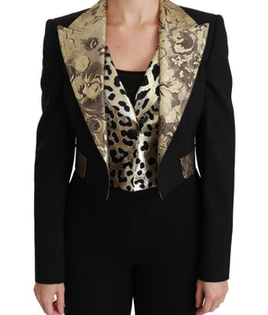Dolce & Gabbana Opulent Black Gold Floral Jacket and Vest Ensemble Dolce & Gabbana 