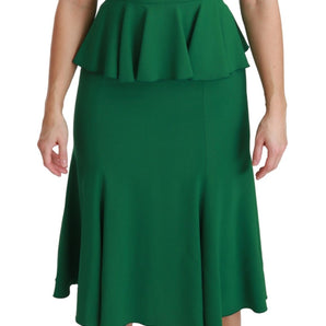 Dolce &amp; Gabbana Vestido midi sirena verde encantado