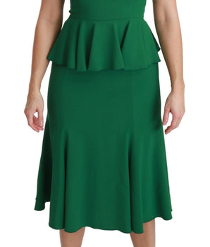 Dolce & Gabbana Enchanted Green Mermaid Midi Dress Dolce & Gabbana 