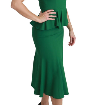 Dolce & Gabbana Enchanted Green Mermaid Midi Dress Dolce & Gabbana 