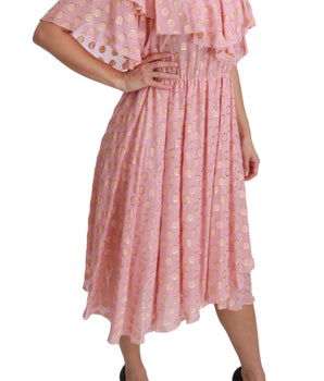 Dolce & Gabbana Elegant Pleated Midi A-Line Dress Dolce & Gabbana 