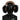 Dolce & Gabbana Gold Black Crystal Fur Headset Audio Headphones