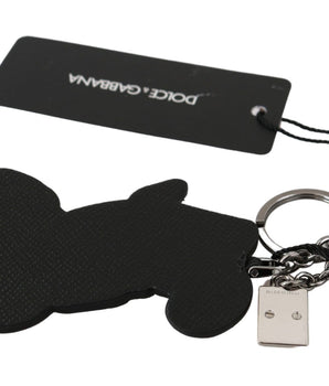 Dolce & Gabbana Leather Dominico Stefano SICILY WESTERN Badge Keychain Dolce & Gabbana 