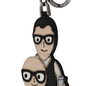 Dolce &amp; Gabbana Elegant Tricolor Leather Keychain