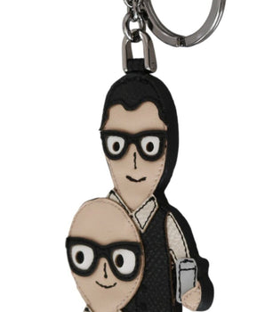 Dolce & Gabbana Leather Dominico Stefano #DGFAMILY Logo Badge Keychain Dolce & Gabbana 