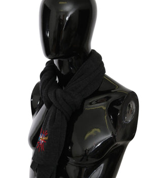 Dolce & Gabbana Gray #DGLovesLondon Wool Wrap Wool Scarf Dolce & Gabbana 