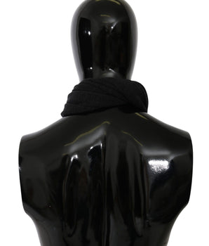 Dolce & Gabbana Elegant Virgin Wool Men's Scarf with Embroidery Dolce & Gabbana 