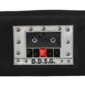 Dolce & Gabbana Elegant Black Leather Zip Continental Wallet Dolce & Gabbana 