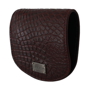 Dolce &amp; Gabbana Refined Caimano Leather Coin Case