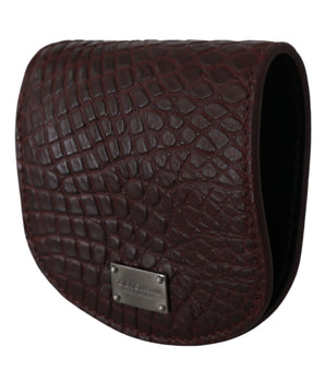 Dolce &amp; Gabbana Brown Exotic Skin Pocket Condom Case Holder