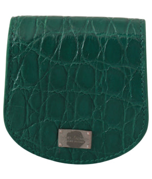 Dolce &amp; Gabbana Green Exotic Skins Condom Case Holder Wallet