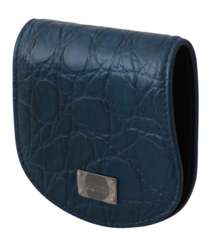 Dolce & Gabbana Sleek Blue Caimano Condom Case Wallet Dolce & Gabbana 