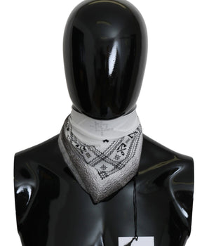 Costume National Chic White Cotton Men's Scarf Costume National 