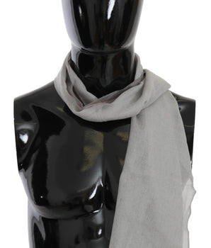 Costume National Elegant Gray Cotton Men's Scarf Costume National 