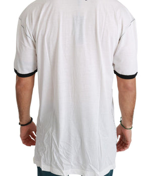 Dolce & Gabbana Elegant White Silk-Blend Men's T-Shirt Dolce & Gabbana 
