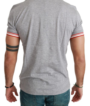 Dolce & Gabbana Chic Gray Cotton T-Shirt with Year of the Pig Motive Dolce & Gabbana 