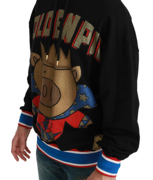 Dolce & Gabbana Elegant Hooded Pullover With Regal Motif Dolce & Gabbana 