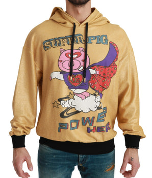 Dolce & Gabbana Exquisite Gold Hooded Cotton Sweater Dolce & Gabbana 