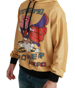 Dolce & Gabbana Exquisite Gold Hooded Cotton Sweater Dolce & Gabbana 