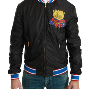 Dolce &amp; Gabbana Elegant Multicolor Motive Bomber Jacket