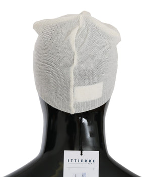 Costume National Elegant White Wool Blend Beanie Hat Costume National 