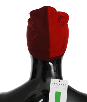 Costume National Chic Red Beanie Wool Blend Costume National 