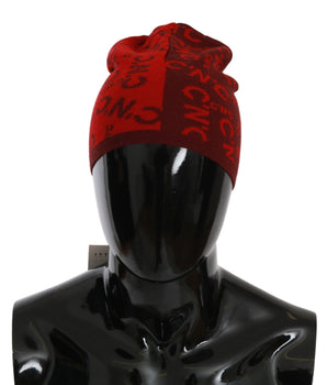 Costume National Chic Red Beanie Wool Blend Costume National 