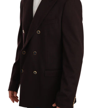 Dolce & Gabbana Elegant Bordeaux Taormina Cashmere Blazer Dolce & Gabbana 