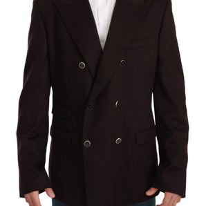 Dolce &amp; Gabbana Elegant Bordeaux Taormina Cashmere Blazer