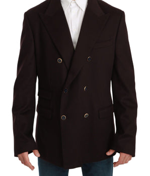Dolce & Gabbana Elegant Bordeaux Taormina Cashmere Blazer Dolce & Gabbana 