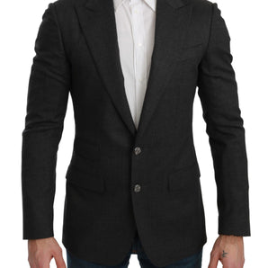 Dolce &amp; Gabbana Elegante blazer formal gris de corte slim