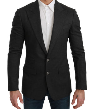 Dolce & Gabbana Elegant Gray Slim Fit Formal Blazer Dolce & Gabbana 