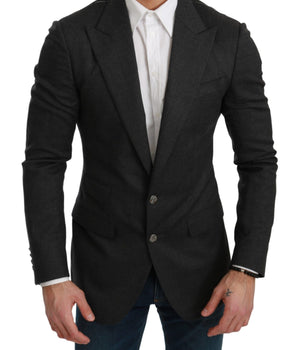 Dolce & Gabbana Elegant Gray Slim Fit Formal Blazer Dolce & Gabbana 