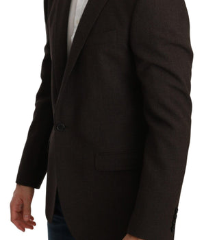 Dolce & Gabbana Elegant Brown Virgin Wool Martini Blazer Dolce & Gabbana 