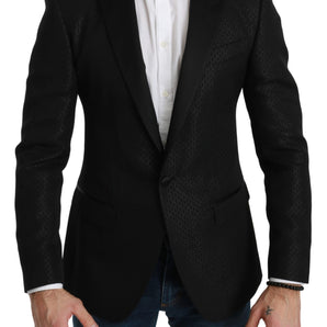 Dolce &amp; Gabbana Slim Fit Martini Black Blazer Jacket